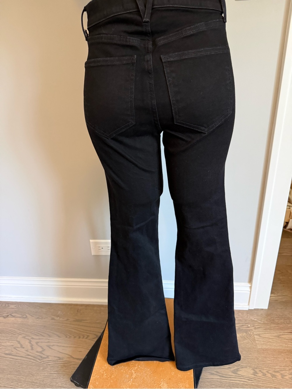 Veronica Beard Beverly Skinny Flare - Black High-Rise Jeans - Picture 6 of 10